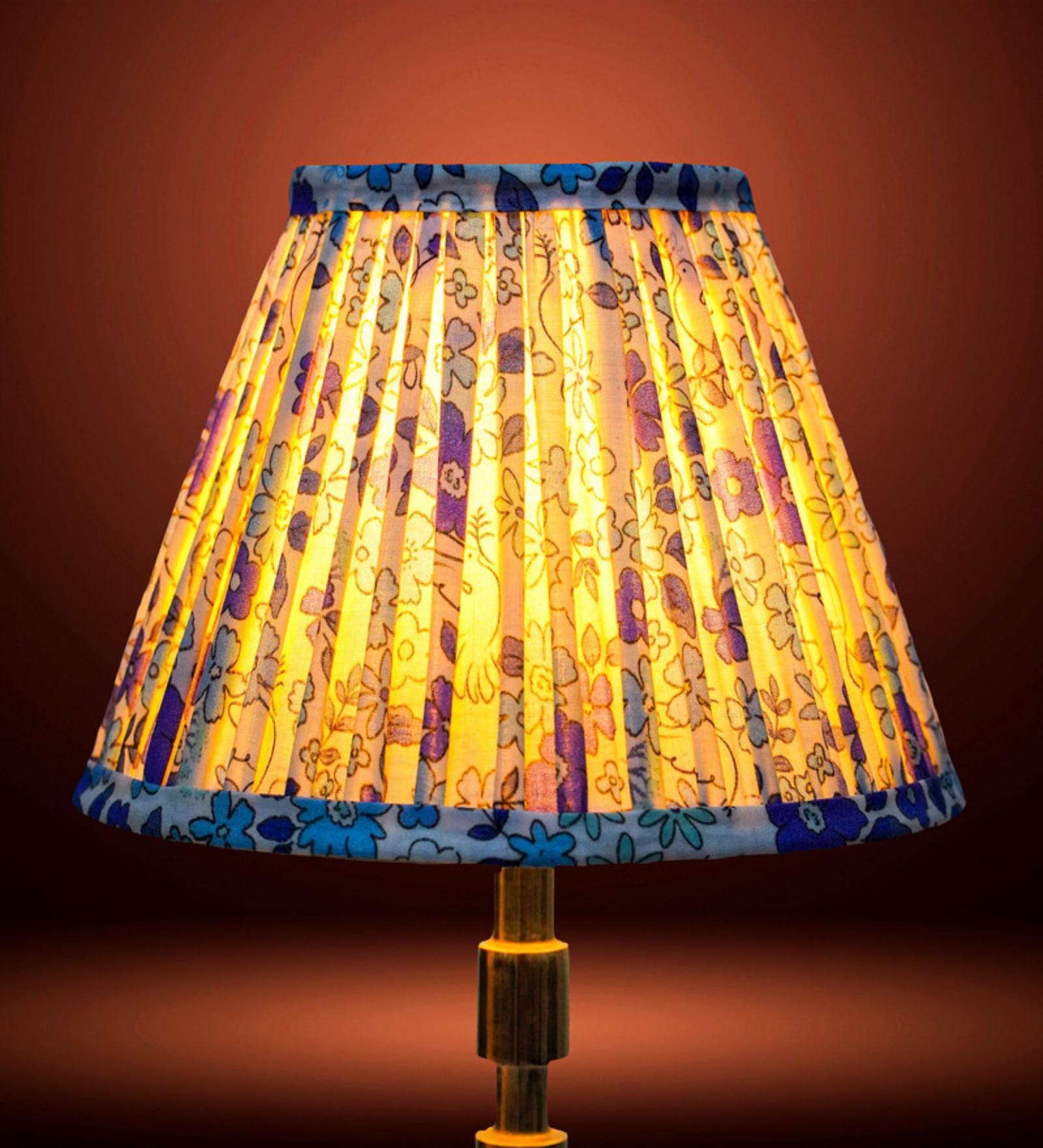 Blue 20cm empire premium softback lampshade in cotton