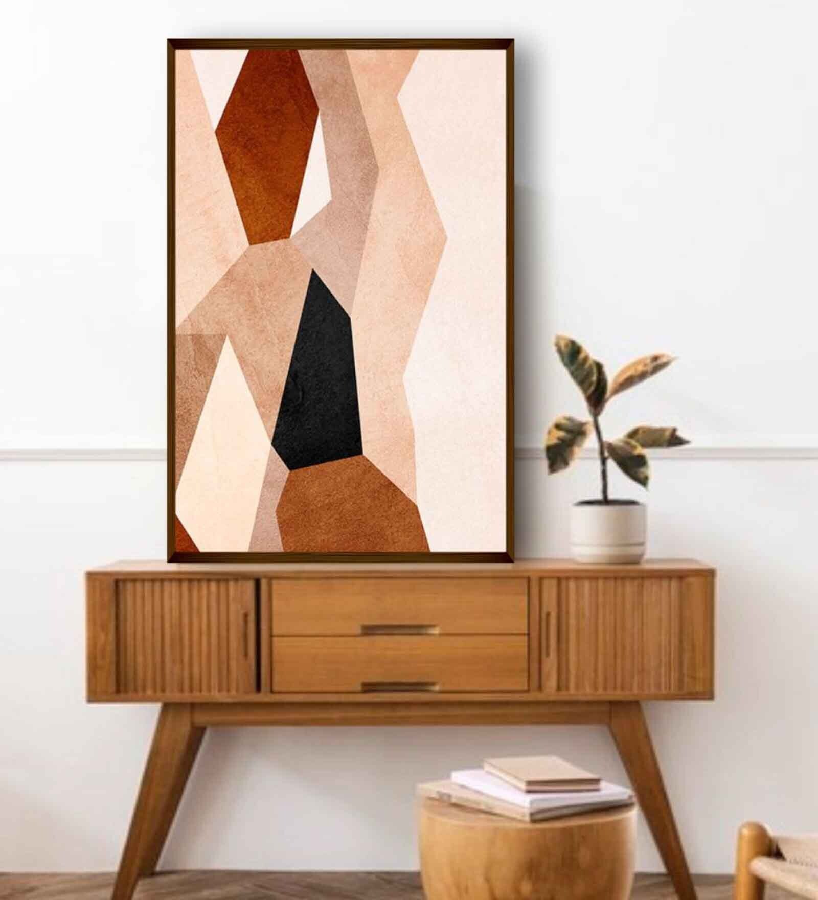 Indian Art Print Multicolour Canvas Framed Art Print