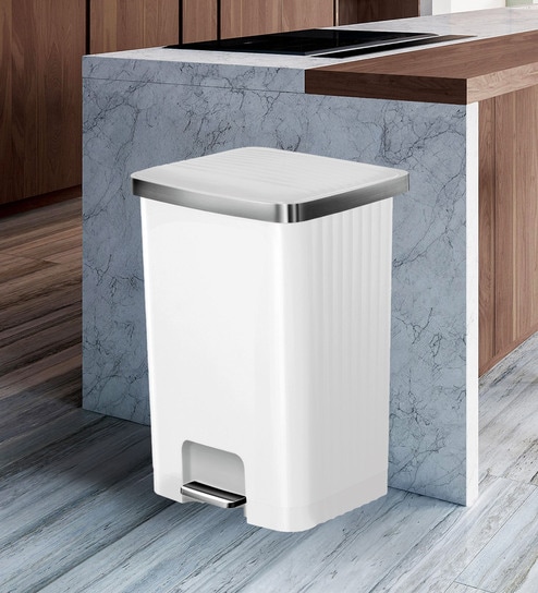 20+9 Litre Metallic Stainless Steel Dustbin