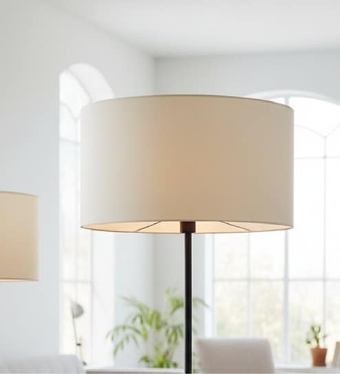 btr crafts 20-Inch Cream Fabric Drum Lampshade-picture-34