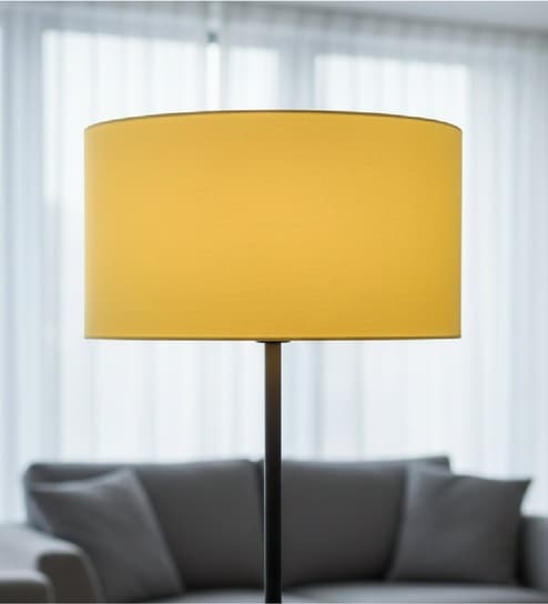 btr crafts 20-Inch Dark Yellow Fabric Drum Lampshade-picture-37