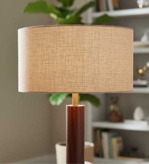 20-Inch Premium Jute Fabric Drum Lampshade