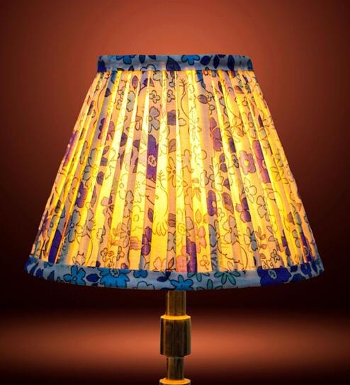 Blue 20cm empire premium softback lampshade in cotton