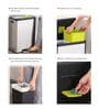 20+20 Litre Metallic Stainless Steel Dustbin