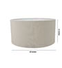 20-Inch Beige Fabric Drum Lampshade