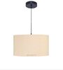 20-Inch Beige Fabric Drum Pendant Light, Modern Hanging Ceiling Lamp