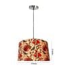 20-Inch Bird & Floral Printed Fabric Drum Pendant Light