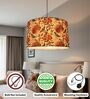 20-Inch Bird & Floral Printed Fabric Drum Pendant Light