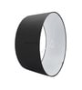 20-Inch Black Fabric Drum Lampshade