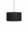 20-Inch Black Jute Fabric Drum Pendant Light
