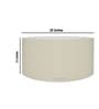 20-Inch Cream Fabric Drum Lampshade