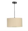 20-Inch Cream Fabric Drum Pendant Light