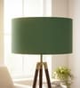 20-Inch Dark Green Fabric Drum Lampshade
