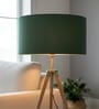 20-Inch Dark Green Fabric Drum Lampshade