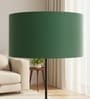 20-Inch Dark Green Fabric Drum Lampshade