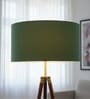 20-Inch Dark Green Fabric Drum Lampshade