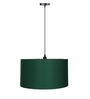 20-Inch Dark Green Fabric Drum Pendant Light, Modern Hanging Ceiling Lamp
