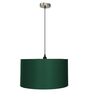 20-Inch Dark Green Fabric Drum Pendant Light