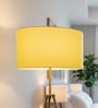 20-Inch Dark Yellow Fabric Drum Lampshade
