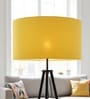 20-Inch Dark Yellow Fabric Drum Lampshade