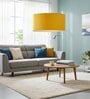 20-Inch Dark Yellow Fabric Drum Pendant Light