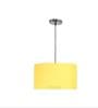 20-Inch Dark Yellow Fabric Drum Pendant Light