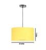 20-Inch Dark Yellow Fabric Drum Pendant Light