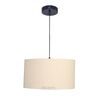 20-Inch Flex Fabric Drum Pendant Light, Modern Hanging Ceiling Lamp