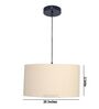 20-Inch Flex Fabric Drum Pendant Light, Modern Hanging Ceiling Lamp