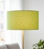 20-Inch Green Texture Fabric Drum Lampshade