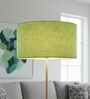 20-Inch Green Texture Fabric Drum Lampshade