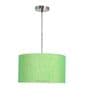 20-Inch Green Texture Fabric Drum Pendant Light
