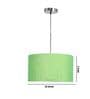 20-Inch Green Texture Fabric Drum Pendant Light