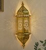 20-Inch Moroccan Gold Jali Wall Sconce