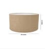 20-Inch Natural Jute Fabric Drum Lampshade