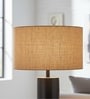 20-Inch Natural Jute Fabric Drum Lampshade