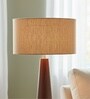 20-Inch Natural Jute Fabric Drum Lampshade
