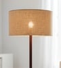 20-Inch Natural Jute Fabric Drum Lampshade