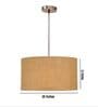 20-Inch Natural Jute Fabric Drum Pendant Light
