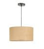 20-Inch Natural Jute Fabric Drum Pendant Light