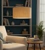 20-Inch Natural Jute Fabric Drum Pendant Light
