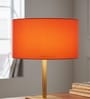20-Inch Orange Fabric Drum Lampshade