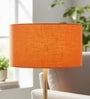 20-Inch Orange Texture Fabric Drum Lampshade
