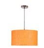 20-Inch Orange Texture Fabric Drum Pendant Light