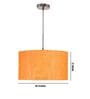 20-Inch Orange Texture Fabric Drum Pendant Light