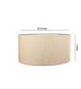 20-Inch Premium Jute Fabric Drum Lampshade