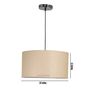 20-Inch Premium Jute Fabric Drum Pendant Light