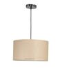 20-Inch Premium Jute Fabric Drum Pendant Light