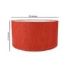 20-Inch Red Texture Fabric Drum Lampshade