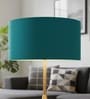 20-Inch Teal Fabric Drum Lampshade
